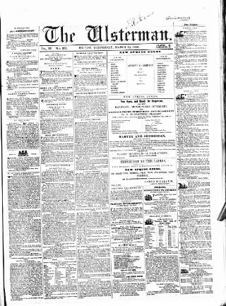 cover page of Ulsterman published on March 19, 1856