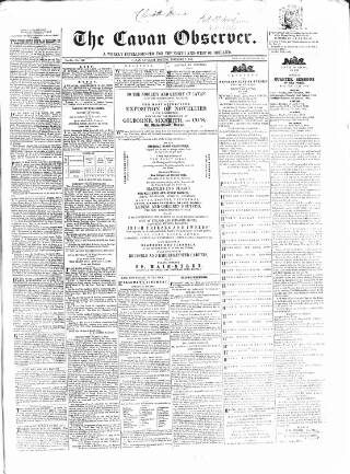 cover page of Cavan Observer published on November 2, 1861