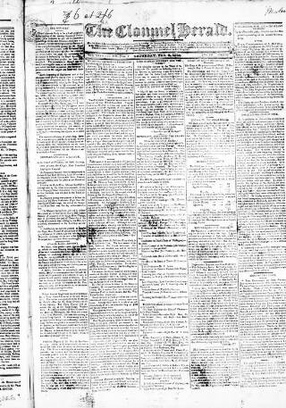 cover page of Clonmel Herald published on February 2, 1828