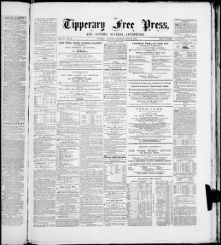 cover page of Tipperary Free Press published on June 18, 1878