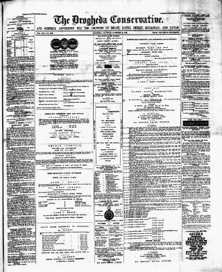 cover page of Drogheda Conservative published on November 2, 1872