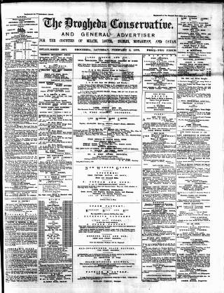 cover page of Drogheda Conservative published on February 2, 1878