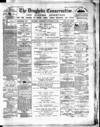 cover page of Drogheda Conservative published on September 17, 1881