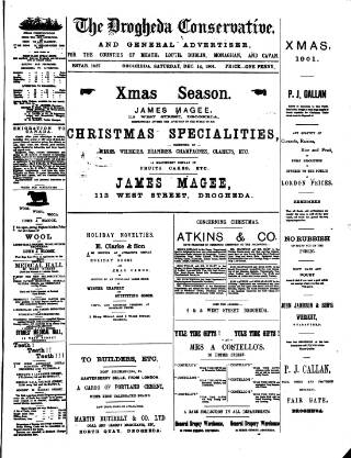 cover page of Drogheda Conservative published on December 14, 1901