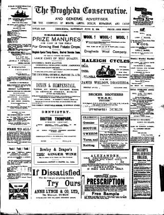 cover page of Drogheda Conservative published on June 18, 1904
