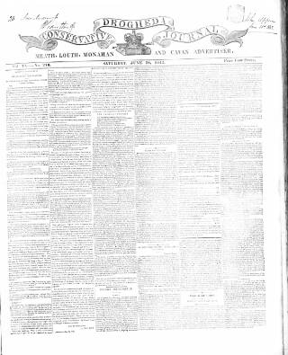 cover page of Drogheda Conservative Journal published on June 18, 1842