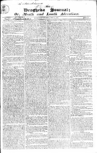 cover page of Drogheda Journal, or Meath & Louth Advertiser published on May 2, 1827