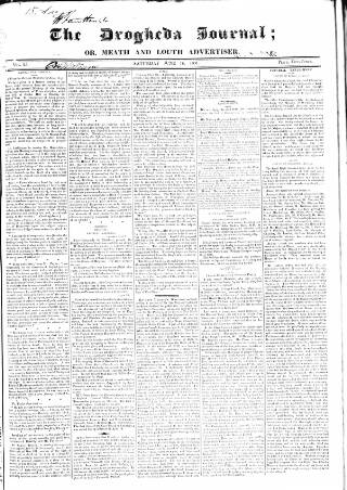 cover page of Drogheda Journal, or Meath & Louth Advertiser published on June 18, 1831