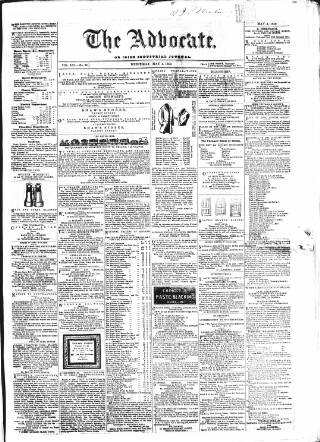 cover page of Advocate published on May 4, 1859