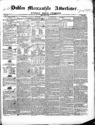 cover page of Dublin Mercantile Advertiser, and Weekly Price Current published on May 2, 1845