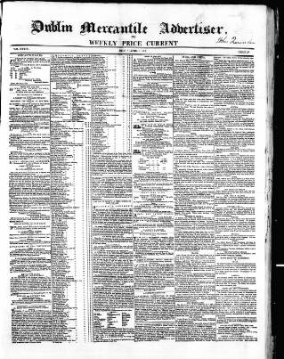 cover page of Dublin Mercantile Advertiser published on April 1, 1859