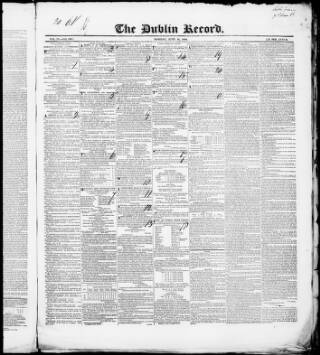 cover page of Statesman and Dublin Christian Record published on June 18, 1838
