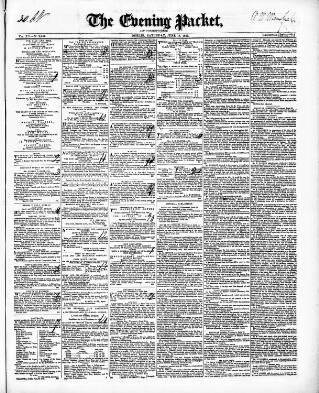 cover page of Dublin Evening Packet and Correspondent published on June 18, 1842