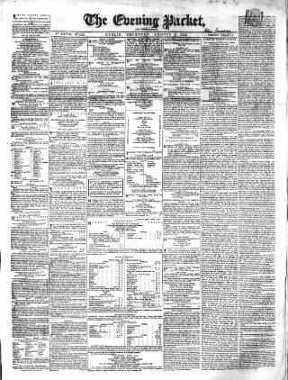 cover page of Dublin Evening Packet and Correspondent published on August 2, 1855