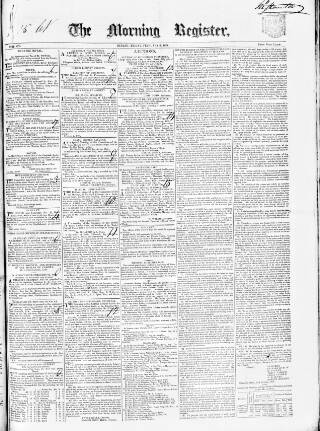 cover page of Dublin Morning Register published on February 2, 1838