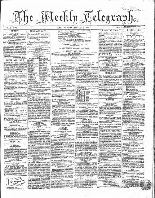 cover page of Catholic Telegraph published on February 2, 1856