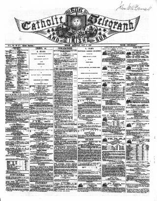 cover page of Catholic Telegraph published on May 2, 1857