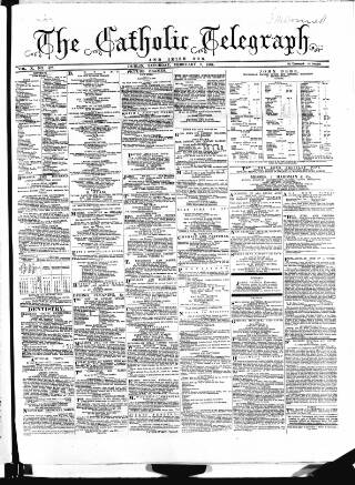 cover page of Catholic Telegraph published on February 2, 1861