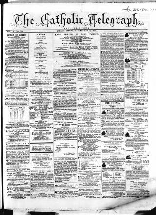 cover page of Catholic Telegraph published on November 2, 1861