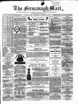 cover page of Enniskillen Chronicle and Erne Packet published on August 2, 1877