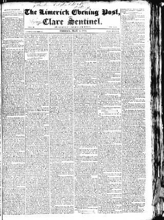 cover page of Limerick Evening Post published on May 2, 1828