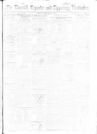 cover page of Limerick Reporter published on March 19, 1852