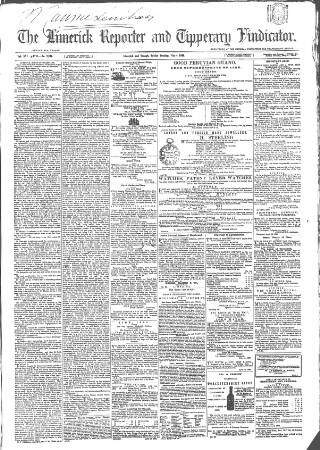 cover page of Limerick Reporter published on May 4, 1860