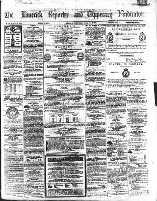 cover page of Limerick Reporter published on June 18, 1867