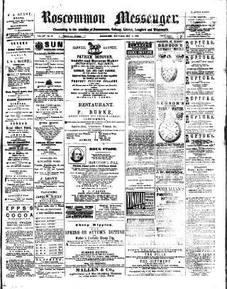 cover page of Roscommon Messenger published on May 4, 1895