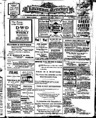 cover page of Roscommon Messenger published on February 2, 1924