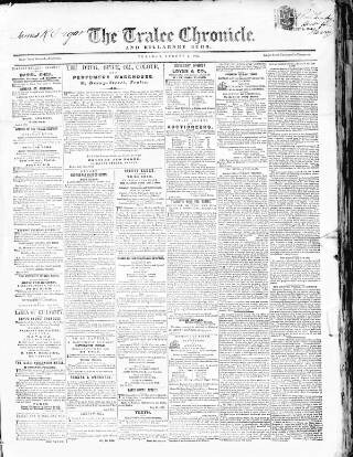 cover page of Tralee Chronicle published on August 2, 1859