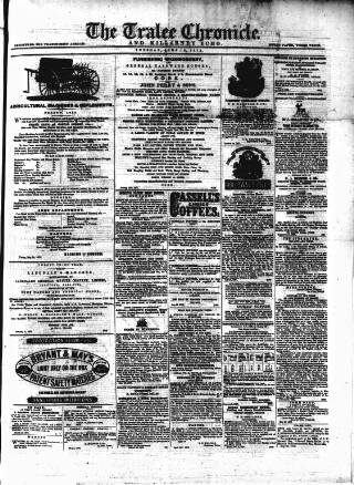 cover page of Tralee Chronicle published on June 18, 1872