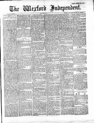 cover page of Wexford Independent published on May 4, 1872