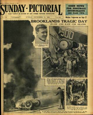 cover page of Sunday Mirror published on September 17, 1933