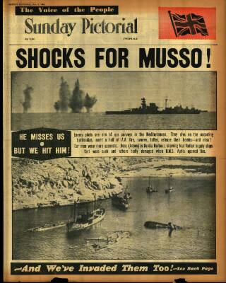 cover page of Sunday Mirror published on February 2, 1941