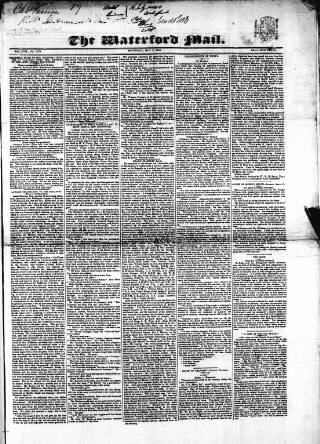 cover page of Waterford Mail published on May 2, 1840