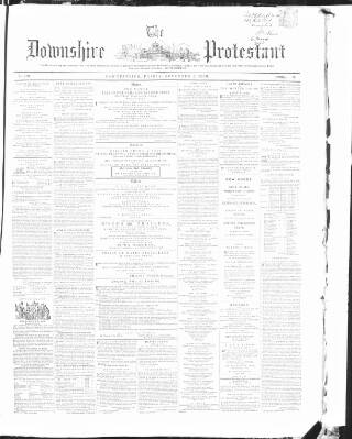 cover page of Downshire Protestant published on November 2, 1860