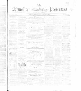 cover page of Downshire Protestant published on February 8, 1862