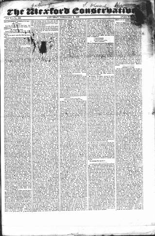 cover page of Wexford Conservative published on February 2, 1839