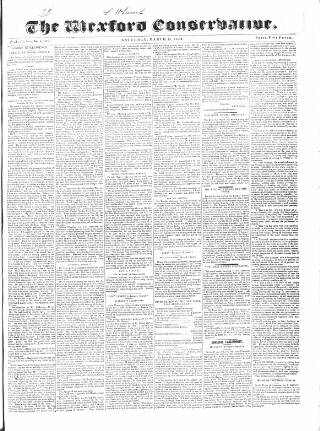 cover page of Wexford Conservative published on March 19, 1842