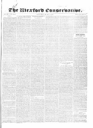 cover page of Wexford Conservative published on June 18, 1842