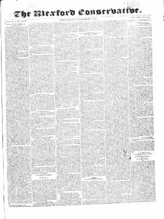 cover page of Wexford Conservative published on November 2, 1842