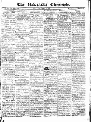 cover page of Newcastle Chronicle published on March 19, 1831