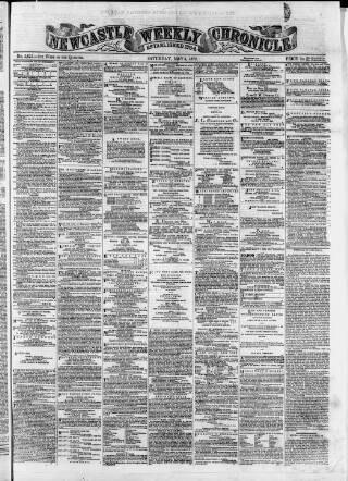 cover page of Newcastle Chronicle published on May 4, 1872