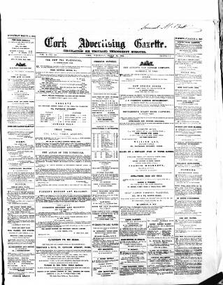 cover page of Cork Advertising Gazette published on March 16, 1859