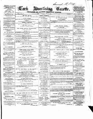 cover page of Cork Advertising Gazette published on May 4, 1859