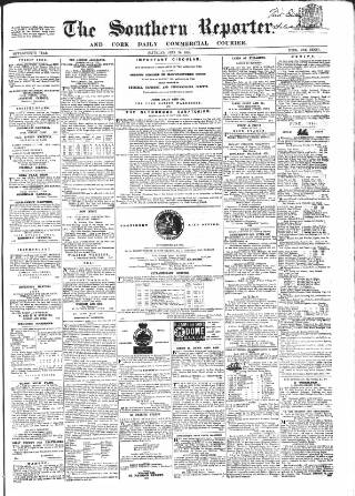 cover page of Southern Reporter and Cork Commercial Courier published on June 18, 1864