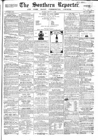cover page of Southern Reporter and Cork Commercial Courier published on February 2, 1865