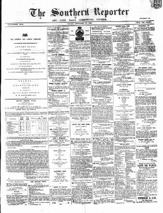 cover page of Southern Reporter and Cork Commercial Courier published on September 17, 1869
