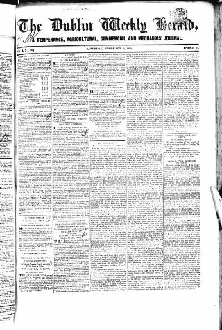 cover page of Dublin Weekly Herald published on February 2, 1839